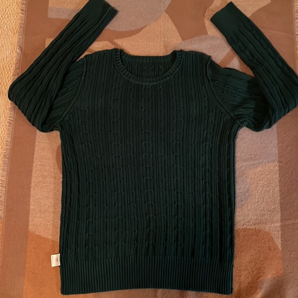EUC Evergreen St. John's Bay Crew Neck Cable-Knit Pullover Sweater, M - Picture 9 of 13